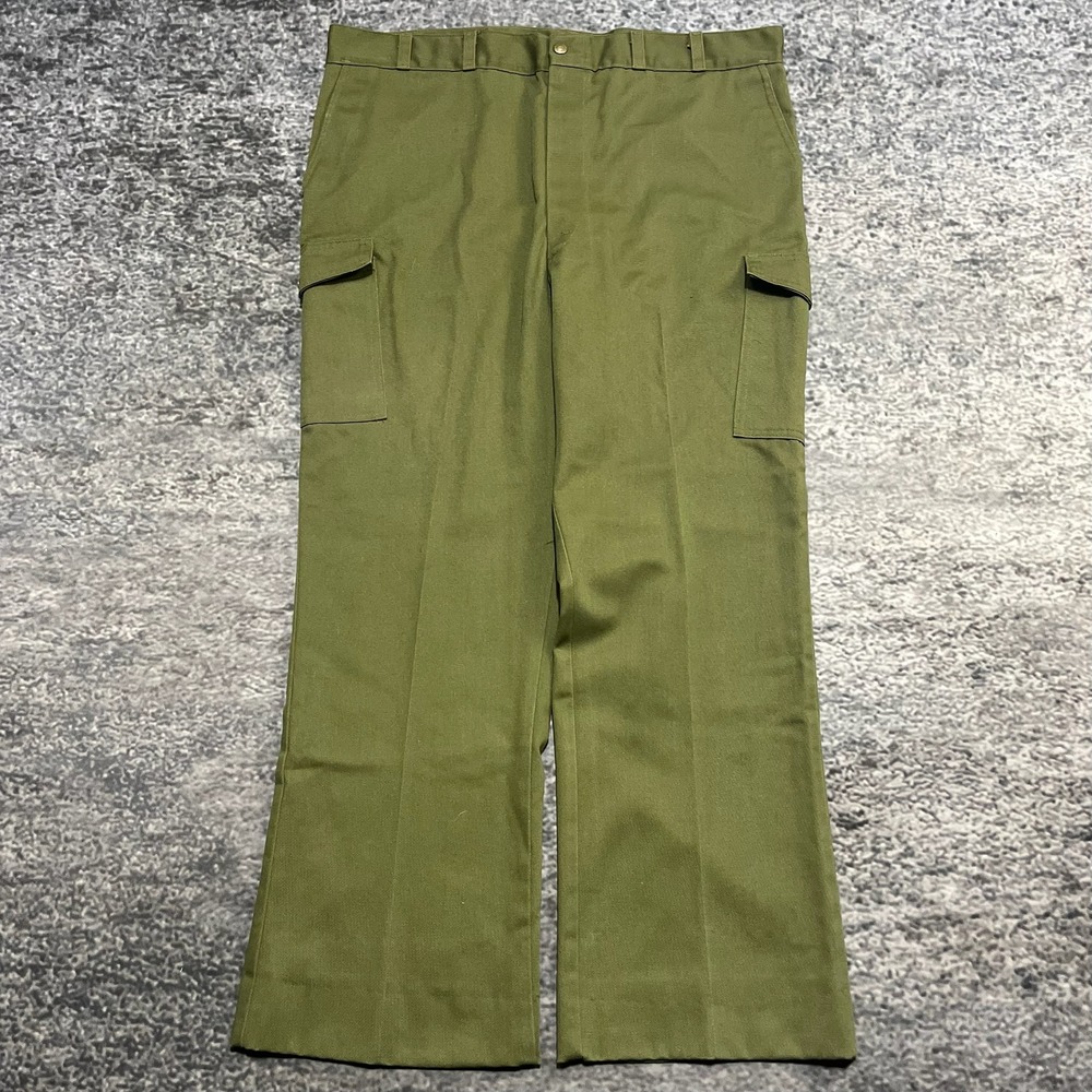 Vintage Boy Scouts Pants Cargo Mens 38x30 Green‎ Official Uniform BSA